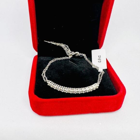 Moissanite Diamond Tennis Bracelet GRA Round Cut Brilliant Adjustable Chain - Picture 3 of 12